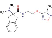 2-(dimethylamino)-N-{2-[(4-methyl-1,2,5-oxadiazol-3-yl)oxy]ethyl}-2-indanecarboxamide