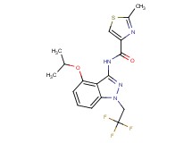N-[4-isopropoxy-1-(2,2,2-trifluoroethyl)-1H-indazol-3-yl]-2-methyl-1,3-thiazole-4-carboxamide