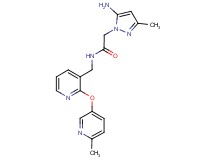 2-(5-amino-3-methyl-1H-pyrazol-1-yl)-N-({2-[(6-methylpyridin-3-yl)oxy]pyridin-3-yl}methyl)acetamide