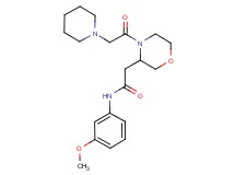 N-(3-methoxyphenyl)-2-[4-(1-piperidinylacetyl)-3-morpholinyl]acetamide