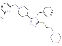 4-{2-[(4-benzyl-5-{1-[(6-methyl-2-pyridinyl)methyl]-4-piperidinyl}-4H-1,2,4-triazol-3-yl)thio]ethyl}morpholine