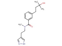 3-(3-hydroxy-3-methylbutyl)-N-methyl-N-[2-(1H-pyrazol-4-yl)ethyl]benzamide