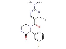 4-{[2-(dimethylamino)-4-methylpyrimidin-5-yl]carbonyl}-3-(3-fluorophenyl)piperazin-2-one