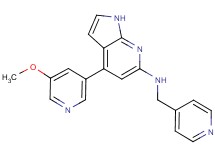 4-(5-methoxypyridin-3-yl)-N-(pyridin-4-ylmethyl)-1H-pyrrolo[2,3-b]pyridin-6-amine