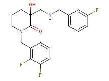 1-(2,3-difluorobenzyl)-3-{[(3-fluorobenzyl)amino]methyl}-3-hydroxy-2-piperidinone