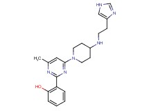 2-[4-(4-{[2-(1H-imidazol-4-yl)ethyl]amino}piperidin-1-yl)-6-methylpyrimidin-2-yl]phenol