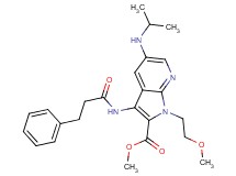 methyl 5-(isopropylamino)-1-(2-methoxyethyl)-3-[(3-phenylpropanoyl)amino]-1H-pyrrolo[2,3-b]pyridine-2-carboxylate