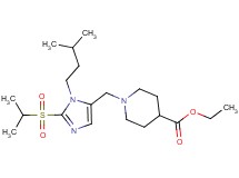ethyl 1-{[2-(isopropylsulfonyl)-1-(3-methylbutyl)-1H-imidazol-5-yl]methyl}-4-piperidinecarboxylate
