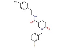 1-(3-fluorobenzyl)-N-[2-(4-methylphenyl)ethyl]-6-oxo-3-piperidinecarboxamide
