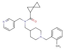 N-{[1-(2-methylbenzyl)piperidin-4-yl]methyl}-N-(pyridin-3-ylmethyl)spiro[2.2]pentane-1-carboxamide