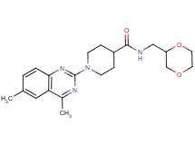 1-(4,6-dimethyl-2-quinazolinyl)-N-(1,4-dioxan-2-ylmethyl)-4-piperidinecarboxamide