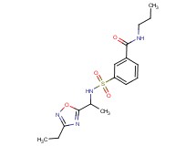 3-({[1-(3-ethyl-1,2,4-oxadiazol-5-yl)ethyl]amino}sulfonyl)-N-propylbenzamide