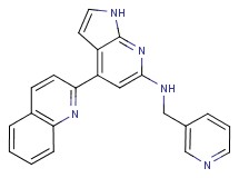 N-(pyridin-3-ylmethyl)-4-quinolin-2-yl-1H-pyrrolo[2,3-b]pyridin-6-amine