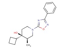 (3R*,4R*)-4-cyclobutyl-3-methyl-1-(3-phenyl-1,2,4-oxadiazol-5-yl)piperidin-4-ol