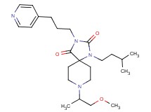 8-(2-methoxy-1-methylethyl)-1-(3-methylbutyl)-3-[3-(4-pyridinyl)propyl]-1,3,8-triazaspiro[4.5]decane-2,4-dione