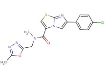 6-(4-chlorophenyl)-N-methyl-N-[(5-methyl-1,3,4-oxadiazol-2-yl)methyl]imidazo[2,1-b][1,3]thiazole-3-carboxamide