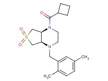 (4aR*,7aS*)-1-(cyclobutylcarbonyl)-4-(2,5-dimethylbenzyl)octahydrothieno[3,4-b]pyrazine 6,6-dioxide