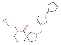 2-[(5-cyclopentyl-2-thienyl)methyl]-7-(2-hydroxyethyl)-2,7-diazaspiro[4.5]decan-6-one