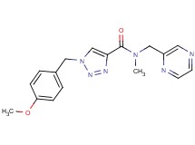 1-(4-methoxybenzyl)-N-methyl-N-(2-pyrazinylmethyl)-1H-1,2,3-triazole-4-carboxamide