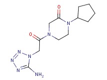 4-[(5-amino-1H-tetrazol-1-yl)acetyl]-1-cyclopentylpiperazin-2-one