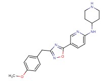 5-[3-(4-methoxybenzyl)-1,2,4-oxadiazol-5-yl]-N-piperidin-4-ylpyridin-2-amine
