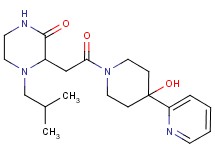3-{2-[4-hydroxy-4-(2-pyridinyl)-1-piperidinyl]-2-oxoethyl}-4-isobutyl-2-piperazinone