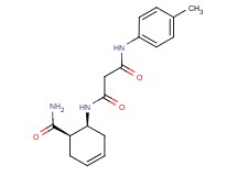N-[(1S*,6R*)-6-(aminocarbonyl)cyclohex-3-en-1-yl]-N'-(4-methylphenyl)malonamide
