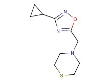 4-[(3-cyclopropyl-1,2,4-oxadiazol-5-yl)methyl]thiomorpholine