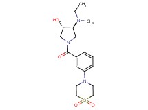 (3S*,4S*)-1-[3-(1,1-dioxido-4-thiomorpholinyl)benzoyl]-4-[ethyl(methyl)amino]-3-pyrrolidinol