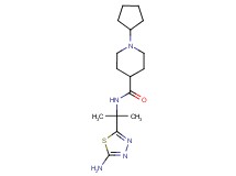 N-[1-(5-amino-1,3,4-thiadiazol-2-yl)-1-methylethyl]-1-cyclopentylpiperidine-4-carboxamide
