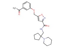 5-[(3-acetylphenoxy)methyl]-N-{[1-(1-piperidinyl)cyclopentyl]methyl}-3-isoxazolecarboxamide