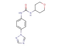 N-(tetrahydro-2H-pyran-4-yl)-N'-[4-(1H-1,2,4-triazol-1-yl)phenyl]urea