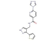 N-{[3-(2-thienyl)-1H-pyrazol-4-yl]methyl}-6-(4H-1,2,4-triazol-4-yl)nicotinamide