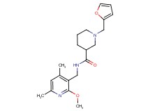 1-(2-furylmethyl)-N-[(2-methoxy-4,6-dimethyl-3-pyridinyl)methyl]-3-piperidinecarboxamide