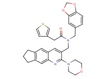 N-(1,3-benzodioxol-5-ylmethyl)-N-{[2-(4-morpholinyl)-7,8-dihydro-6H-cyclopenta[g]quinolin-3-yl]methyl}-2-(3-thienyl)acetamide