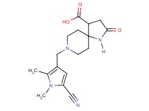 8-[(5-cyano-1,2-dimethyl-1H-pyrrol-3-yl)methyl]-2-oxo-1,8-diazaspiro[4.5]decane-4-carboxylic acid