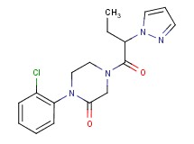 1-(2-chlorophenyl)-4-[2-(1H-pyrazol-1-yl)butanoyl]-2-piperazinone