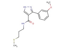 3-(3-methoxyphenyl)-N-[3-(methylthio)propyl]-1H-pyrazole-4-carboxamide
