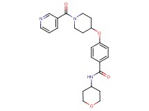 4-{[1-(3-pyridinylcarbonyl)-4-piperidinyl]oxy}-N-(tetrahydro-2H-pyran-4-yl)benzamide