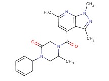 5-methyl-1-phenyl-4-[(1,3,6-trimethyl-1H-pyrazolo[3,4-b]pyridin-4-yl)carbonyl]-2-piperazinone