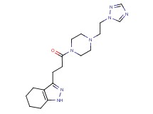 3-(3-oxo-3-{4-[2-(1H-1,2,4-triazol-1-yl)ethyl]-1-piperazinyl}propyl)-4,5,6,7-tetrahydro-1H-indazole