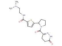 N-[2-(dimethylamino)ethyl]-5-{1-[(6-oxo-1,4,5,6-tetrahydro-3-pyridazinyl)carbonyl]-2-pyrrolidinyl}-2-thiophenecarboxamide