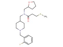 N-{[1-(2-fluorobenzyl)-4-piperidinyl]methyl}-3-(methylthio)-N-(tetrahydro-2-furanylmethyl)propanamide