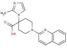 4-(2-methyl-1H-imidazol-1-yl)-1-quinolin-2-ylpiperidine-4-carboxylic acid