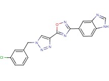 5-{5-[1-(3-chlorobenzyl)-1H-1,2,3-triazol-4-yl]-1,2,4-oxadiazol-3-yl}-1H-benzimidazole