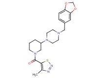 1-(1,3-benzodioxol-5-ylmethyl)-4-{1-[(4-methyl-1,2,3-thiadiazol-5-yl)carbonyl]-3-piperidinyl}piperazine