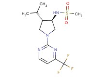 N-{(3R*,4S*)-4-isopropyl-1-[4-(trifluoromethyl)-2-pyrimidinyl]-3-pyrrolidinyl}methanesulfonamide