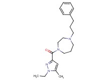 1-[(1-ethyl-5-methyl-1H-pyrazol-3-yl)carbonyl]-4-(3-phenylpropyl)-1,4-diazepane