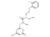 N-ethyl-N-[2-(2-fluorophenoxy)ethyl]-2-[(4-methyl-6-oxo-1,6-dihydropyrimidin-2-yl)thio]propanamide