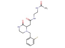 N-[2-(acetylamino)ethyl]-2-[1-(2-fluorobenzyl)-3-oxo-2-piperazinyl]acetamide